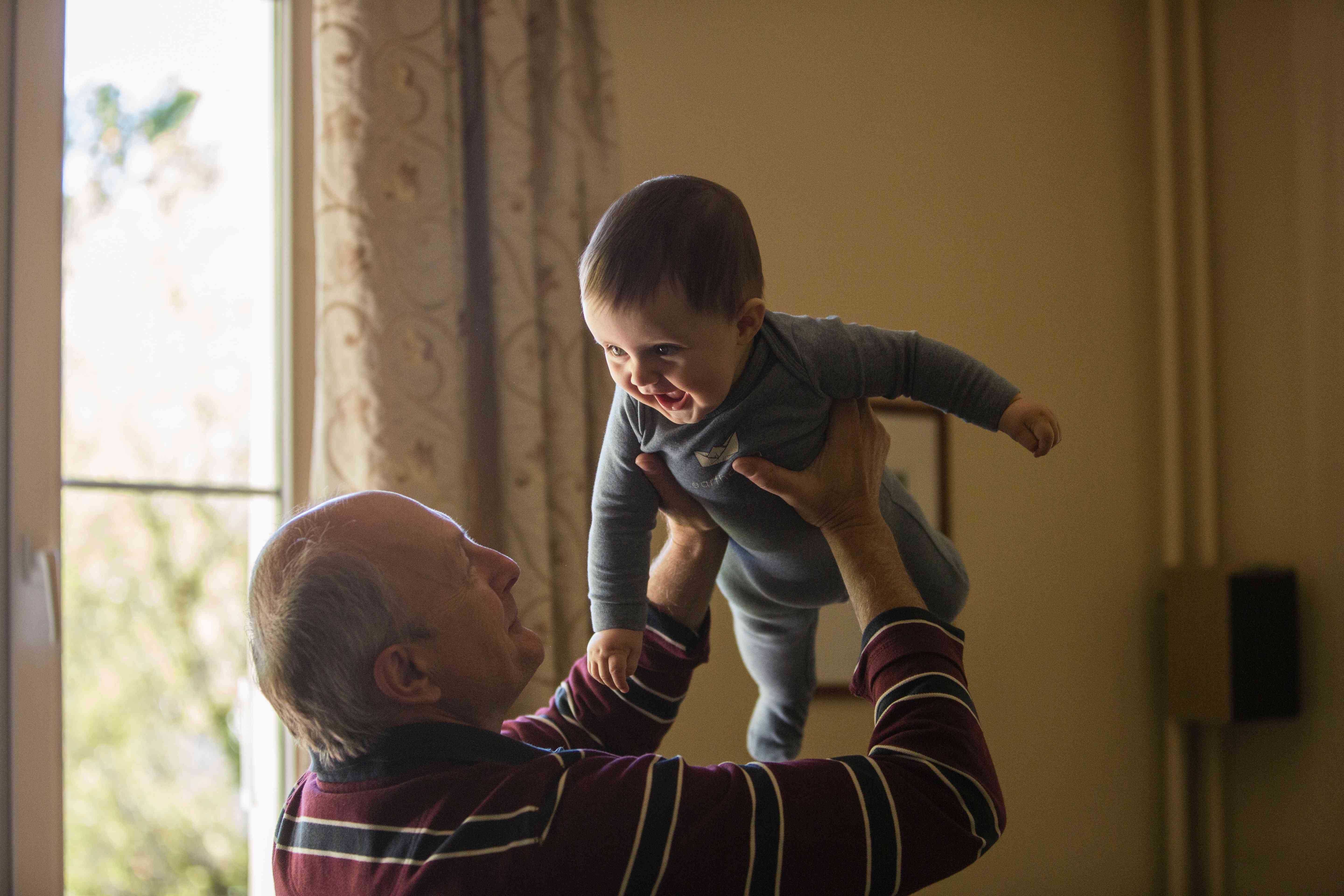 child with old man